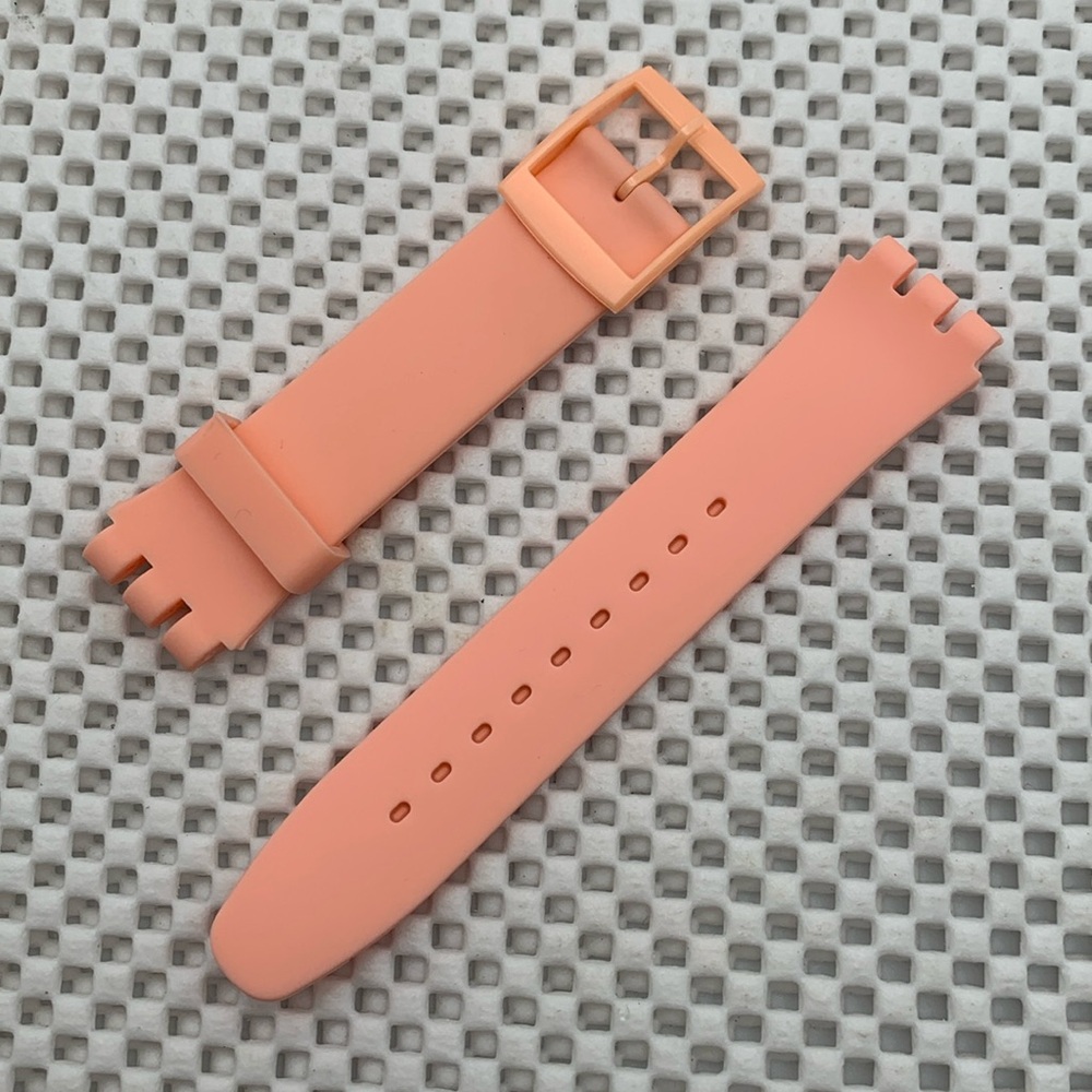 Apricot/Peach Watch Band (Strap Only) - fits Swatch New Gent model